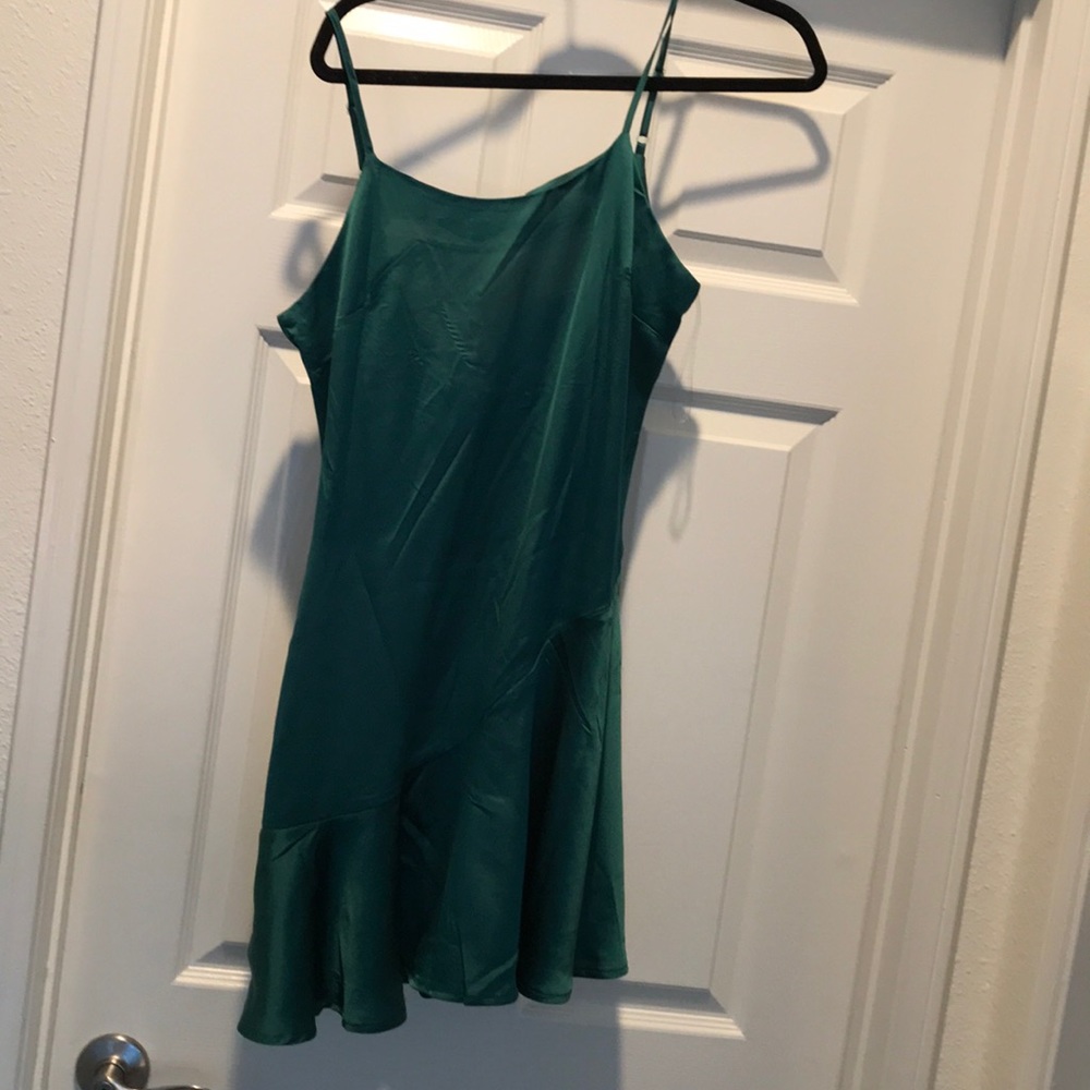 Satin Green Slip Dress